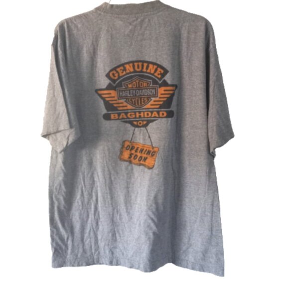 Harley-Davidson Men’s T-Shirt Size XL Gray Baghdad Dealer Tee Short Sleeve - Picture 3 of 8